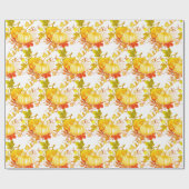 秋季節のカボチャ模様の工芸品またはギフト ラッピングペーパー (フラット)