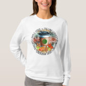 秋季節のリンゴのサイダーワードアート Tシャツ (正面)