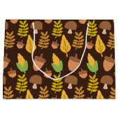 秋季節性コーン模様パーティーバッグ ラージペーパーバッグ (正面)