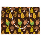 秋季節性コーン模様パーティーバッグ ラージペーパーバッグ (裏面)