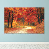 秋季紅景展望キャンバス印刷 キャンバスプリント (インサイチュ (ウッドフロア))