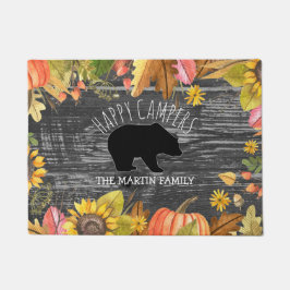 秋季素朴な木製くま|のご機嫌な人 ドアマット