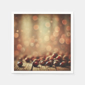 秋季素朴ウッド&アコーズ《写真》ぼけ味デクーペ スタンダードカクテルナプキン (正面)