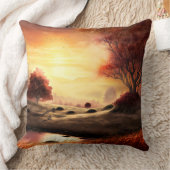 秋季絵を描風景s-68753 クッション (ブランケット)