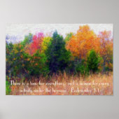 秋季聖書の聖句Ecclesiastes 3:1 ポスター (正面)
