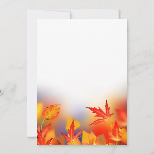 秋季葉感謝祭パーティの招待状 招待状 (裏面)