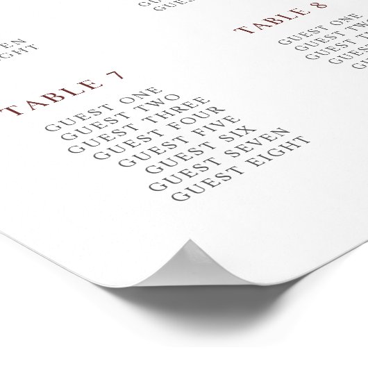 秋季開花結婚景観座席計画 ポスター (角)