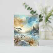 秋季霜の降りた朝の水の色のスクラップブック紙 (スタンド正面)