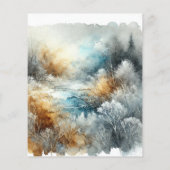 秋季霜の降りた朝の水の色のスクラップブック紙 (裏面)