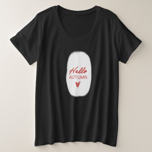秋季 プラスサイズTシャツ (デザイン正面)
