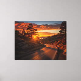 秋季Ember現実主義デジ絵を描タル素朴 キャンバスプリント