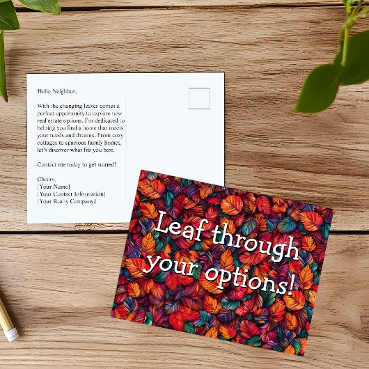 秋実在不動産不動産仲介業者ブローカーマーケティングメーラー ポストカード