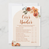 秋小さなかぼちゃの上またはベビーシャワーゲームの下 招待状 (正面)