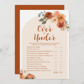 秋小さなかぼちゃの上またはベビーシャワーゲームの下 招待状 (正面/裏面)