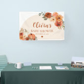 秋小さなかぼちゃの秋のフローラベビースシャワー 横断幕 (トレードショー)