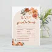 秋小さなかぼちゃ赤ちゃんシャワーベビー予測 招待状 (スタンド正面)