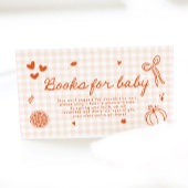 秋小さなかわいこちゃんパイ赤ちゃんシャワー本ベビー エンクロージャーカード