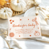 秋小さなかわいこちゃんパイ赤ちゃんシャワー本ベビー エンクロージャーカード