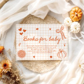 秋小さなかわいこちゃんパイ赤ちゃんシャワー本ベビー エンクロージャーカード