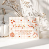 秋小さなかわいこちゃんパイ赤ちゃんシャワー本ベビー エンクロージャーカード