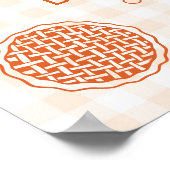 秋小さなかわいこちゃんパイ赤ちゃんシャワー歓迎サイン ポスター (角)