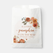 秋小さなカボチャが途中の赤ちゃんシャワー フェイバーバッグ (正面)