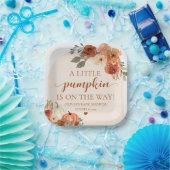 秋小さなカボチャが途中の赤ちゃんシャワー ペーパープレート (パーティー)