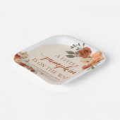 秋小さなカボチャが途中の赤ちゃんシャワー ペーパープレート (傾斜あり)