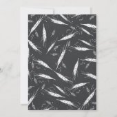 秋小麦金箔効果シャルボ結婚ード 招待状 (裏面)