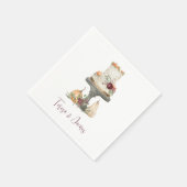 秋層ケーキパーソナライズされた スタンダードカクテルナプキン (角)