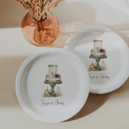 秋層ケーキパーソナライズされた ペーパープレート