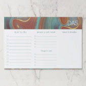 秋層 |テラコッタティール(緑がかった色)金ゴールド一覧へ ペーパーパッド (正面)