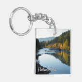 秋山の木のモンタナの平頭の川 キーホルダー (正面左)