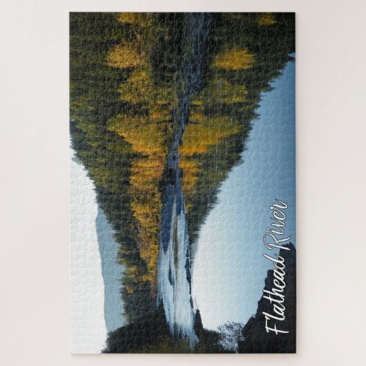 秋山の木のモンタナの平頭の川 ジグソーパズル (縦)
