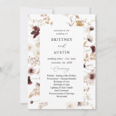 秋山花フローラ結婚式プログラム 招待状 (正面)