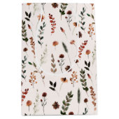 秋山花模様 ミディアムペーパーバッグ (正面)