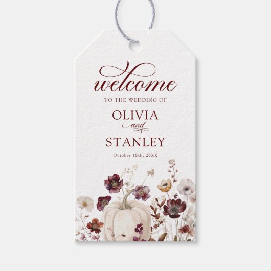 秋山花結婚の歓迎 ギフトタグ (正面)