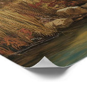 秋川風景油彩画 ポスター (角)