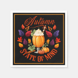 秋州オブマインドブラック スタンダードカクテルナプキン