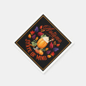 秋州オブマインドブラック スタンダードカクテルナプキン (角)