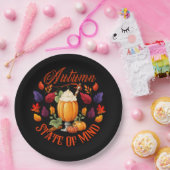 秋州オブマインドブラック ペーパープレート (パーティー)