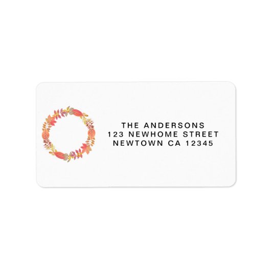 秋差出人住所 ラベル (正面)