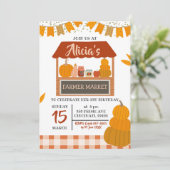 秋市場誕生日招待状 招待状 (スタンド正面)