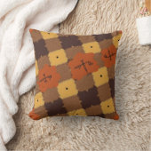秋市松模様に型ソファ クッション (ブランケット)