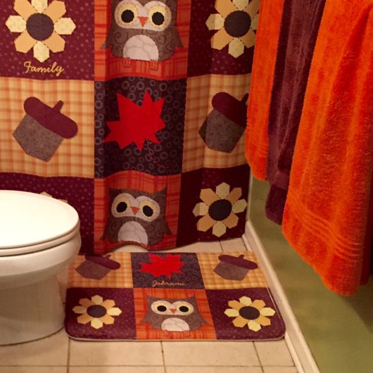 秋布カラーパーソナライズされたバスマット バスマット