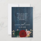 秋帆船海軍 | Burgundy Emarald 結婚 Greeny's サンキューカード (裏面)