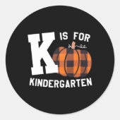 秋幼稚園先生KはバッファロープレイドP用 ラウンドシール (正面)