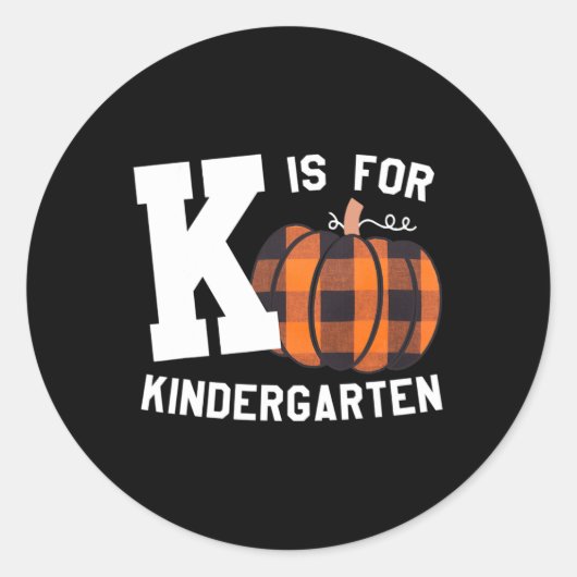 秋幼稚園先生KはバッファロープレイドP用 ラウンドシール (正面)