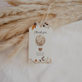 秋幽霊ホットエアバルーンベビーシャワー ギフトタグ