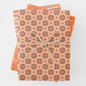 秋幾何学的パターンセットのラッピング紙 ラッピングペーパーシート (インサイチュ)